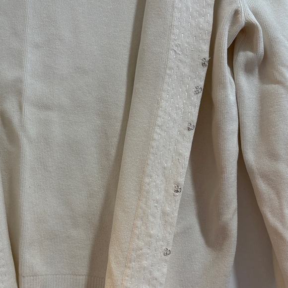 EVIE Ivory Cardigan with Pearl Embellishments - Picture 6 of 8